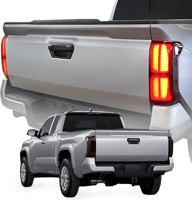 bgucar Taillight Protector Covers Custom Fit for Tacoma 2025 2024, Tail Lamp Shield Guard Covers for Tacoma Gen 4th - for Tacoma Accessories - Smoked Black - Peel and Stick Install - 2PCS - Image 1